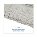 Mops | Boardwalk BWK1660CT 60w x 5d Cut-End Disposable Cotton Dust Mop Head (12/Carton) image number 5