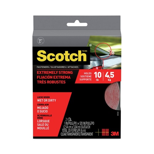 Labels | Scotch RF6760 1 in. x 10 ft. Extreme Fasteners - Clear (2/Pack) image number 0