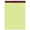 Notebooks & Pads | Ampad 22-143 Gold Fibre 8.5 in. x 11.75 in. Sheets 4 sq./in. Quadrille Rule Stapled with Perforated Sheets Pads - Canary (1-Pad) image number 1