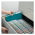 File Folders | Smead 13134 1/3-Cut Tabs Assorted Letter Size 0.75 in. Expansion Reinforced Top Tab Colored File Folders - Teal (100/Box) image number 4