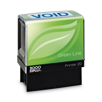 COSCO 2000PLUS 098373 1.5 in. x 0.56 in. Green Line Void Message Stamp - Blue