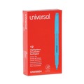 Highlighters | Universal UNV08854 Chisel Tip Fluorescent Blue Ink Blue Barrel Pocket Highlighters (1 Dozen) image number 1