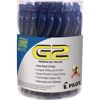 Pilot 84066 Premium G2 0.7 mm Retractable Gel Pen - Fine, Blue (36/Pack)