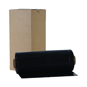 Boardwalk K7663WKK 60 Gallon 2.7 mil 38 in. x 63 in. Industrial Drum Liners Rolls - Black (50/Carton)