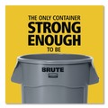 Trash & Waste Bins | Rubbermaid Commercial FG261000GRAY 10 gal. Vented Round Plastic Brute Container - Gray image number 9