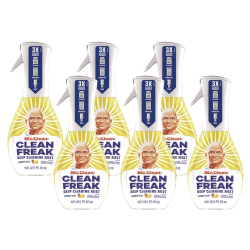 Cleaners & Chemicals | Mr. Clean 79129 Clean Freak 16 oz. Spray Bottle Deep Cleaning Mist Multi-Surface Spray - Lemon (6/Carton) image number 0