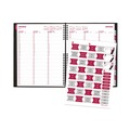 Notebooks & Pads | Brownline CB950C-BLK 11 in. x 8.5 in. 12-Month (Jan to Dec) 2025 CoilPro Weekly Appointment Book in Columnar Format - Black Lizard-Look Cover image number 2