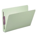 File Folders | Smead 19910 2 in. Expansion Recycled Pressboard Fastener Folders with Two SafeSHIELD Fasteners - Legal Size/Gray-Green (25/Box) image number 1