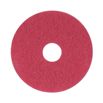 Boardwalk BWK4013RED 13 in. Diameter Buffing Floor Pads - Red (5/Carton)