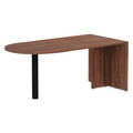 Office Desks & Workstations | Alera VA277236WA Valencia Series 71 in. x 29.5 in. x 29.5 in. D-Top Desk - Modern Walnut image number 2