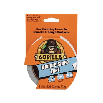 TAPES AND ADHESIVES | Gorilla Glue 100925 1.4 in. x 8 Yard 3 in. Core Double-Sided Tape - Gray (1-Roll)