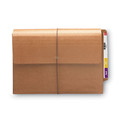File Folders | Smead 71148 5.25 in. Expansion Legal Size Straight Tabs 1 Section Elastic Cord Closure Redrope End Tab Wallets - Redrope (10/Box) image number 2