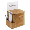 Office Filing Cabinets & Shelves | Safco 4237NA 10 x 8 x 14 Bamboo Suggestion Boxes - Natural image number 1