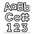 Arts & Crafts Supplies | Carson-Dellosa 130100 219-Piece 4 in. EZ Letter Combo Pack - White Characters, Black Background (1-Pack) image number 0