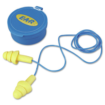 3M 340-4002 25NRR E-A-R UltraFit Multi-Use Corded Earplugs - Yellow/Blue (50/Box)