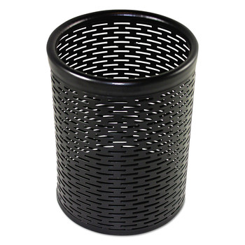 DESKTOP ORGANIZERS | Artistic ART20005 Urban Collection 3.5 in. Diameter x 4.5 in. H Punched Metal Pencil Cup - Black