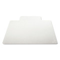 Office Chair Mats | Deflecto CM13233 45 x 53 DuraMat Moderate Use Wide Lipped Chair Mat for Low Pile Carpet - Clear image number 2