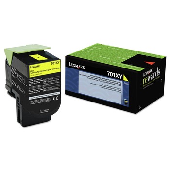 Lexmark 70C1XY0 Return Program 4,000 Page-Yield Extra High-Yield Toner - Yellow