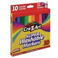 Washable Markers | Cra-Z-Art 1000224 Super Washable Broad Bullet Tip Markers - Assorted Colors (10/Set) image number 4