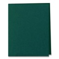 File Folders | Oxford 57555 11 in. x 8.5 in. 0.5 in. Capacity Embossed Leather Grain Paper Twin-Pocket Folder - Teal (25/Box) image number 3