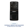 Paper & Dispensers | Boardwalk T1770BKBW 11.75 in. x 6.25 in. x 18 in. Ultrafold Multifold/C-Fold Towel Dispenser - Black Pearl image number 7