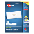 Labels | Avery 08161 1 in. x 4 in. Easy Peel White Address Labels with Sure Feed Technology - White (500/Pack) image number 0
