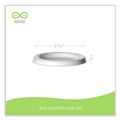 Food Trays, Containers, and Lids | Eco-Products EP-SPCLID2 2 oz Sugarcane Portion Cup Lids - White (2500/Carton) image number 2