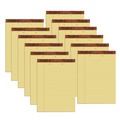 Notebooks & Pads | TOPS 7531 50-Sheet 8.5 in. x 11.75 in. Top 2-Hole Punch Wide/Legal Rule "The Legal Pad" Ruled Perforated Pads - Canary-Yellow (1-Dozen) image number 0