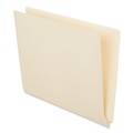 File Folders | Universal UNV13120 Reinforced Straight End Tab 2-Fastener File Folders - Letter, Manila (50/Box) image number 1