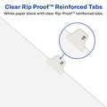 Back to School Sale | Avery 01406 11 in. x 8.5 in. 26-Tab F Avery Style Preprinted Legal Exhibit Side Tab Index Dividers - White (25/Pack) image number 1