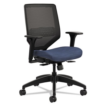 OFFICE CHAIRS | HON SVM1ALC90TK Solve Series 300 lbs. Capacity 16 in. to 22 in. Seat Height Mesh Back Task Chair - Midnight/Black
