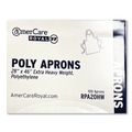 Food Service | AmerCareRoyal RPA20HW 28 in. x 46 in. 1.77 mil Heavyweight Poly Aprons - One Size Fits All, White (500/Carton) image number 3