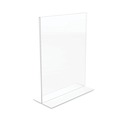 Office Presentation Supplies | Deflecto 69201 Classic Image 8.5 in. x 11 in. Insert Double-Sided Sign Holder - Clear image number 2