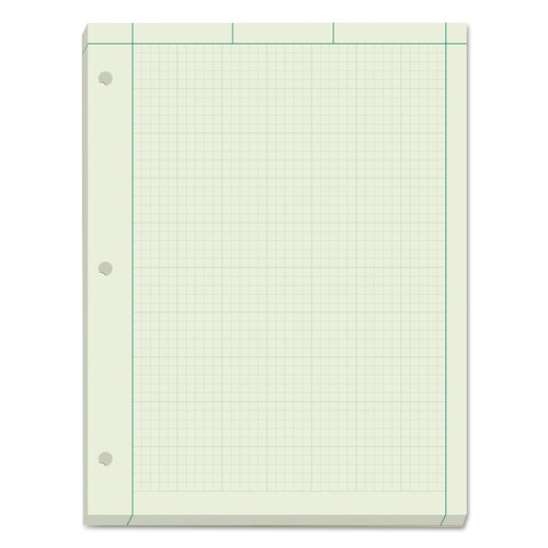 Notebooks & Pads | TOPS 35502 8.5 in. x 11 in. Engineering Computation Pads with Cross-Section Quadrille Rule - Green (200/Pad) image number 0