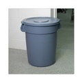 Just Launched | Boardwalk 1868182 Plastic Round Flat-Top Lid for 32 gal. Waste Receptacles - Gray image number 5