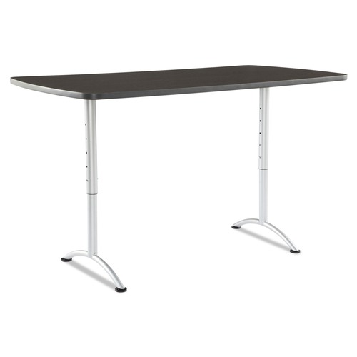 Office Desks & Workstations | Iceberg 69325 ARC 36 in. x 72 in. x 30 - 42 in. Rectangular Height-Adjustable Table - Walnut/Silver image number 0