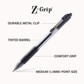 Pens | Zebra 22048 1 mm Retractable Medium Z-Grip Ballpoint Pen - Assorted Ink and Barrel Colors (1-Set) image number 2