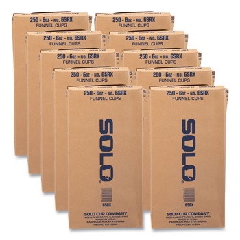 SOLO 6SRX-2050 6 oz. Bare Eco-Forward Treated Paper Funnel Cups - White (2500/Carton)