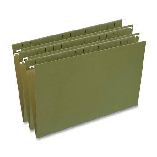Report Covers & Pocket Folders | Universal UNV34111 1/5-Cut Tabs Legal Size Hanging File Folders - Standard Green (50/Carton) image number 0