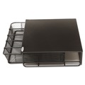 Desktop Organizers | Safco 3274BL 12.5 in. x 11.25 in. x 3.25 in. 5 Compartments One Drawer Hospitality Organizer - Black image number 7