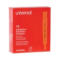 Highlighters | Universal UNV08863 Fluorescent Ink Chisel Tip Desk Highlighters - Orange (1 Dozen) image number 1