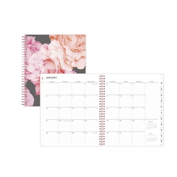 Blue Sky 110395 10 in. x 8 in. 12-Month (Jan-Dec 2026) Joselyn Monthly Wirebound Planner - Pink/Peach/Black Cover