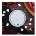 Just Launched | Dart 12EL 12 oz. Cappuccino Dome Sipper Lids - White (1000/Carton) image number 6