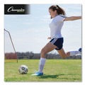 Breakroom Supplies | Champion Sports SRB4 No. 4 Rubber Sports Ball for Soccer - White/Black image number 4