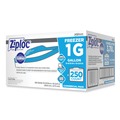  | Ziploc 364937 1-Gallon 2.7 mil. 10.56 in. x 10.75 in. Double Zipper Freezer Bags - Clear (250/Carton) image number 1