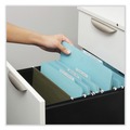File Folders | Universal UNV10404 1.75 in. Expansion 1 Divider 4 Fasteners Letter Size Four-Section Pressboard Classification Folders - Light Blue (20/Box) image number 3