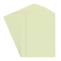 Notebooks & Pads | Universal UNV22000 50-Sheets 8.5 in. x 11 in. Wide/Legal Rule Glue Top Pads - Canary-Yellow (1 Dozen) image number 1