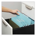 File Folders | Universal UNV10401 2 in. Expansion 2 Fasteners Letter Size Top Tab Classification Folders - Light Blue Exterior (25/Box) image number 3