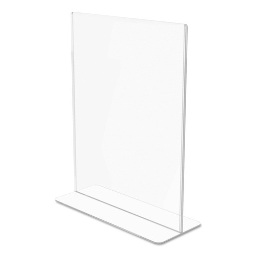 Office Presentation Supplies | Deflecto 590801 8.5 in. x 11 in. Insert Superior Image Double Sided Sign Holder - Clear image number 0