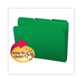 File Folders | Smead 10502 0.75 in. Expansion Top Tab Poly Colored File Folders - Green/Letter Size (24/Box) image number 1